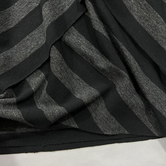 Vince Camuto Gray Black‎ Stripe Layer Crossover 3/4 Sleeve V Neck Stretch Top L - Picture 6 of 11